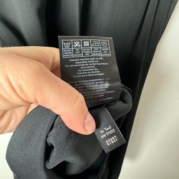 Ted Baker Pelayo Dress Black Chiffon Bow Sleeveless Mini Medium - Picture 4 of 7